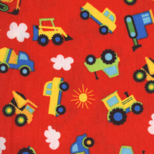 45" Flannel Demolition Red