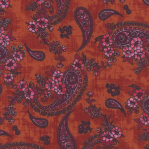 45" Flannel Dudley Paisley Rust