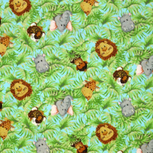 45" Flannel Cotton Prints N Jungle Babies