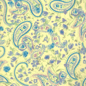 45" Flannel Paisley Tapesrty Yellow