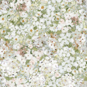45" White Floral