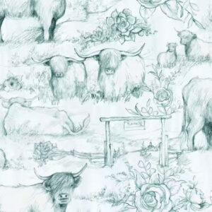 45" Highland Toile
