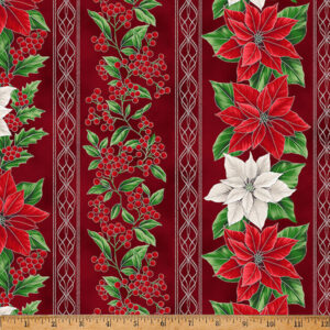 45" Hoffman Fabrics Blooming Holidays Metallic
