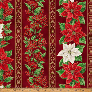 45" Hoffman Fabrics Blooming Holidays Metallic