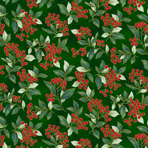 45" Hoffman Fabrics Blooming Holidays Metallic