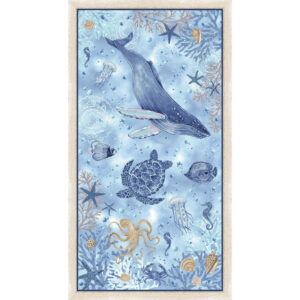 45" Henry Glass Cobalt Seas 24" Panel