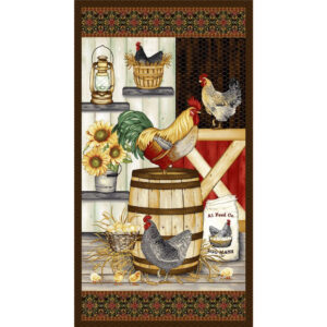 45" Henry Glass Chicken Shack 24" Panel