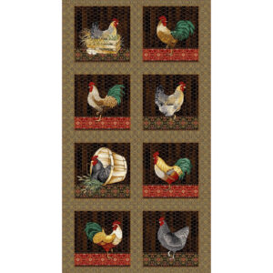 45" Henry Glass Chicken Shack 24" Panel