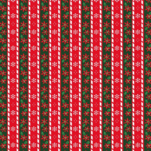 45" Christmas Stripe