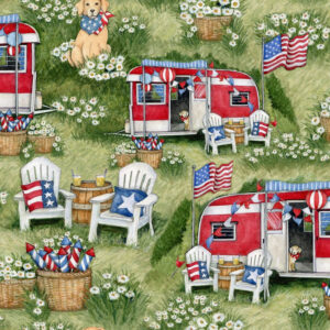 45" Camping Patriotic
