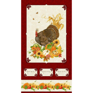 45" Henry Glass Turkey Talk 24" Panel