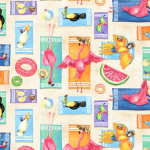 45" Studio E Fabrics Tropical Bird Bath