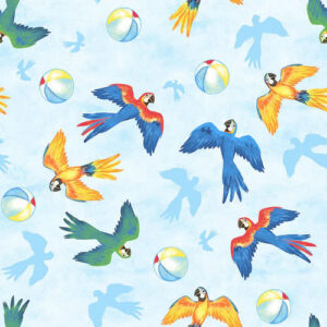 45" Studio E Fabrics Tropical Bird Bath