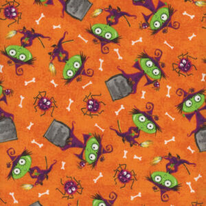 45" Studio E Fabrics Graveyard Ghouls Glow In The Dark