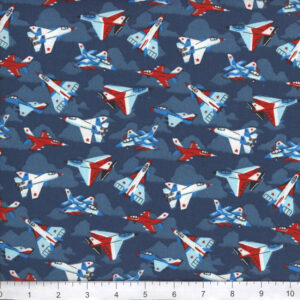 45" American Planes on Blue