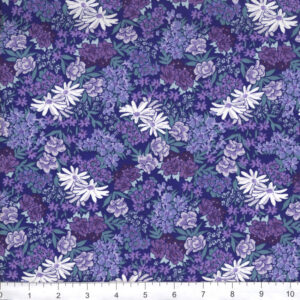 45" Blooming Garden Ditsy Purple