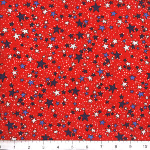 45" Dotted Stars Red