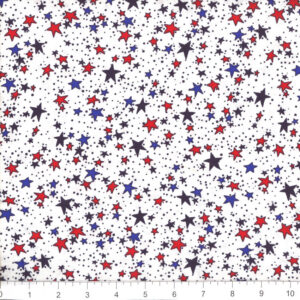 45" Dotted Stars White