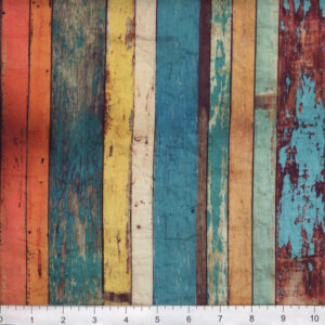 45" Multi Color Wood