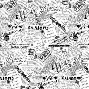 45" Free Spirit Fabric Writing on the Wall