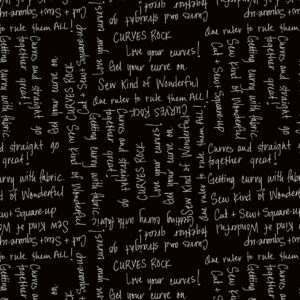 45" Free Spirit Fabric Writing on the Wall