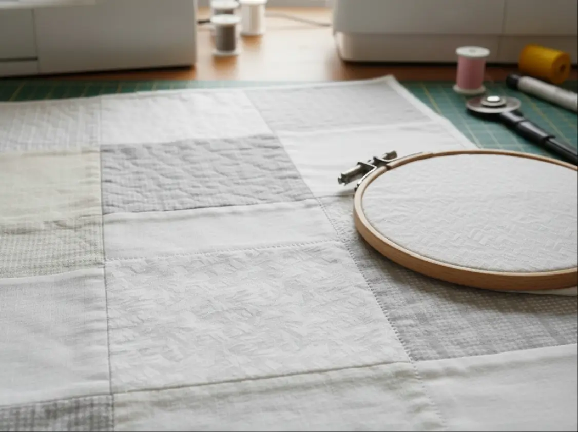 Wholesale white on white fabric