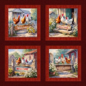 45" Barnyard Welcome Pillow Panel