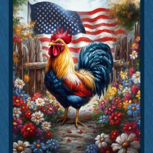 45" Red White & Rooster
