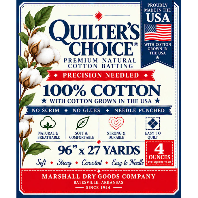 MDG Quilter's Choice Premium Natural Cotton Batting 4oz