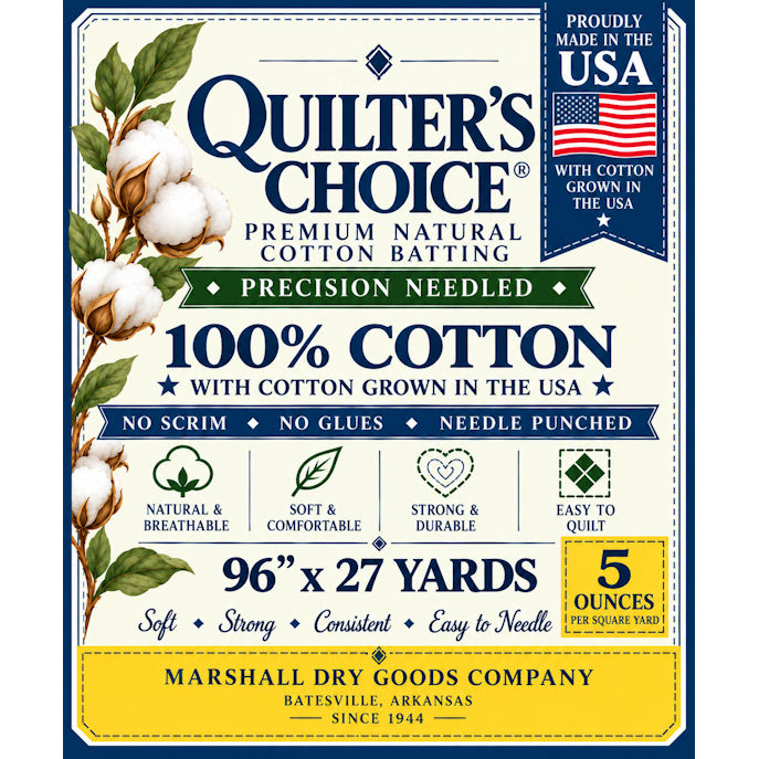 MDG Quilter's Choice Premium Natural Cotton Batting 5oz