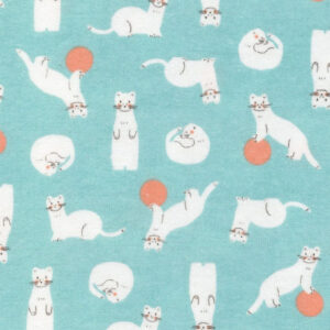 45" Cloud 9 Fabrics Winter Forest Flannel Cats